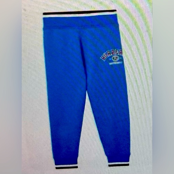 Burberry, New with‎ tags, boys, blue, cotton, varsity joggers, size 10 Y - Picture 1 of 7